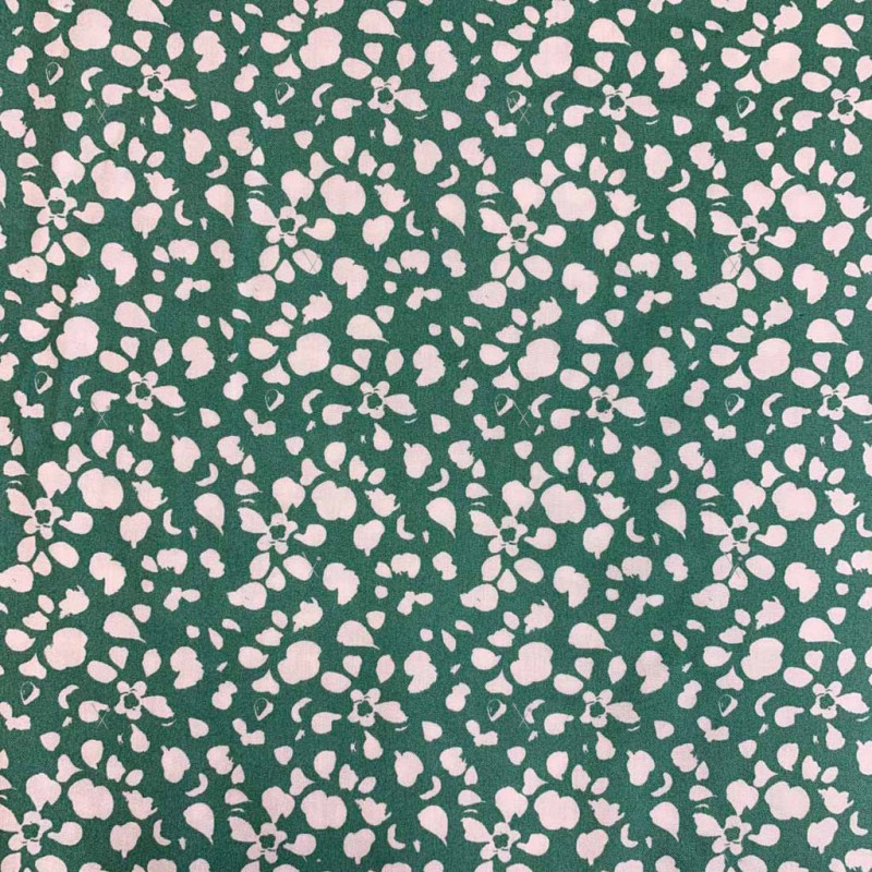 Printed Viscose RELLO Emerald / Off-White